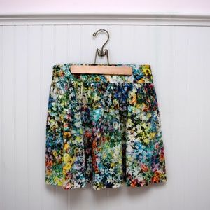 Zara Bright Floral Mini Skirt